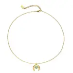 FY’s gold oval bead necklace with intricate vintage texture, styled with a black evening gown for royal-inspired elegance.