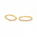 FY’s gold vintage chain ring with zirconia details, stacked with minimalist bands for office-ready elegance.